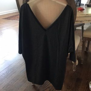 DVF black tunic with sheen